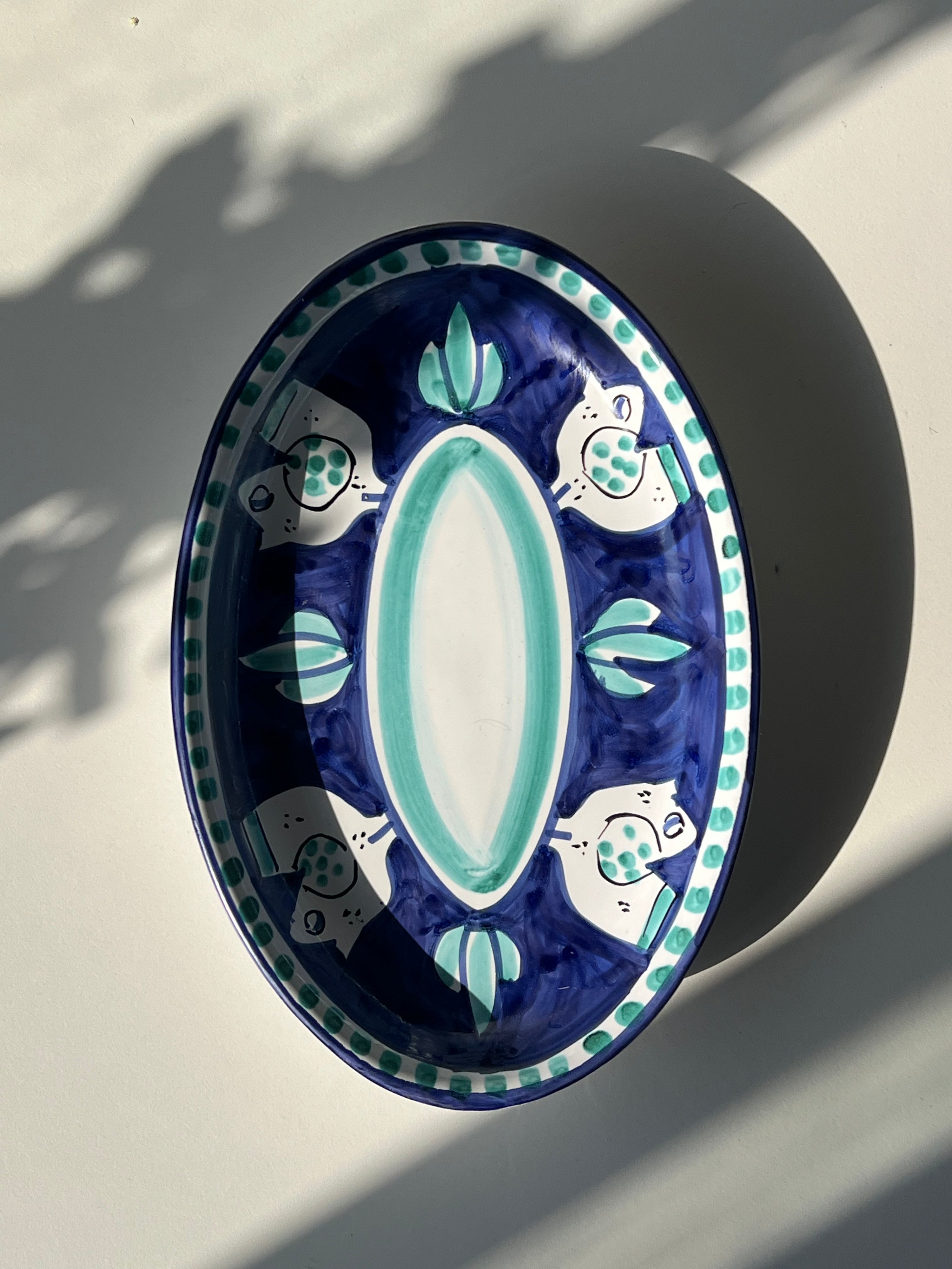 22 cm Napoli oval plate Dark Blue