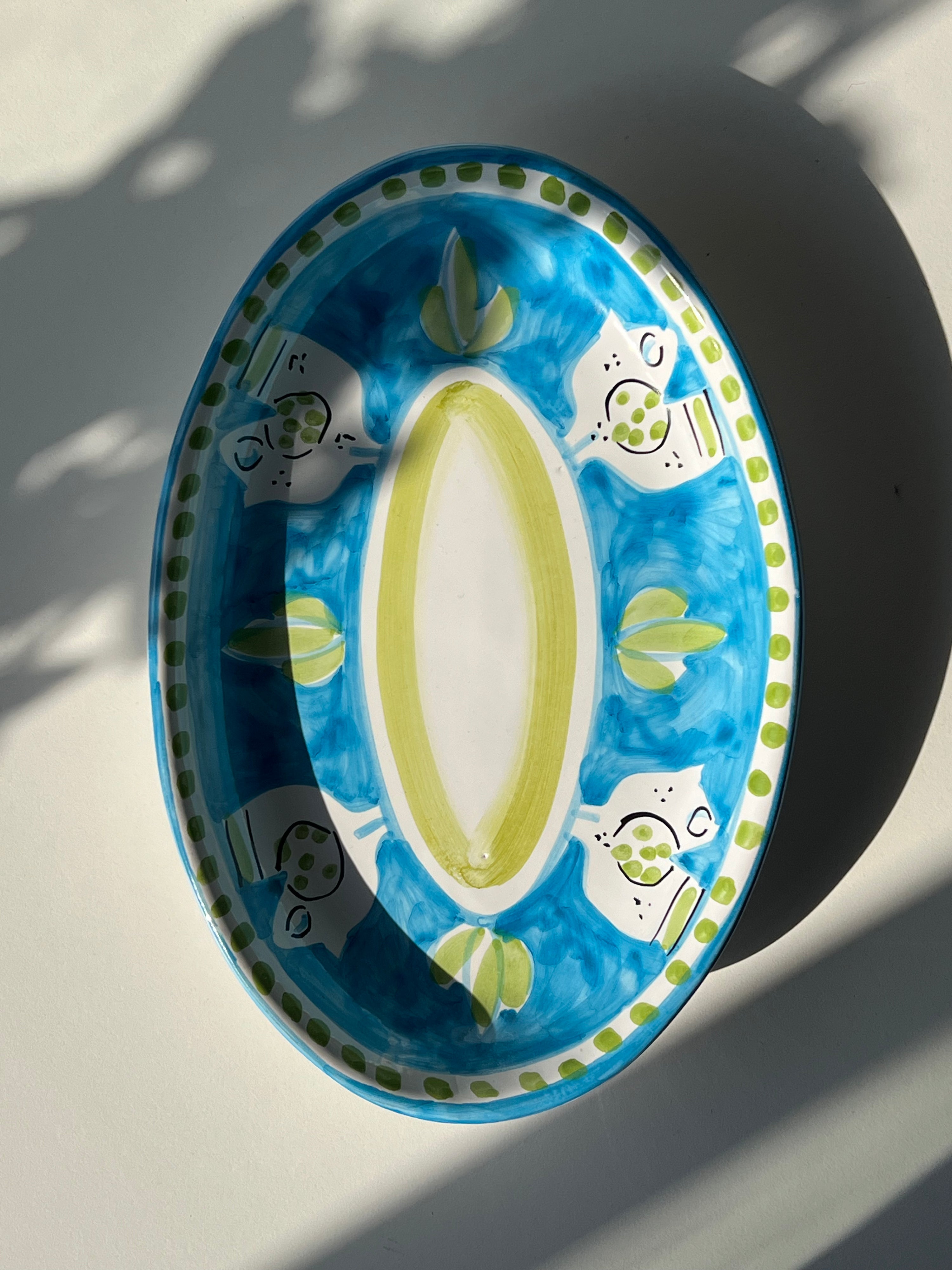 22 cm Napoli oval plate Light Blue